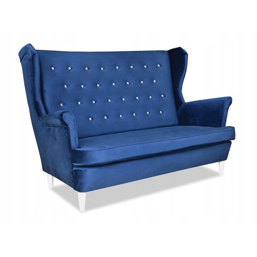 Ensemble Complet De Salon Diana — Canapé, Fauteuils à Oreilles Et Poufs