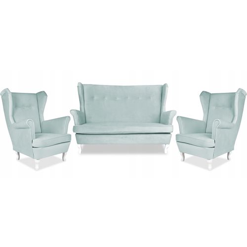 Ensemble De Salon Ari — Canapé Et Fauteuils à Oreilles Au Style Scandinave