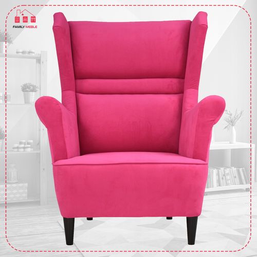 Fauteuil Scandinave à Oreilles Zoja — Fuchsia / Magenta / Rose — Confortable