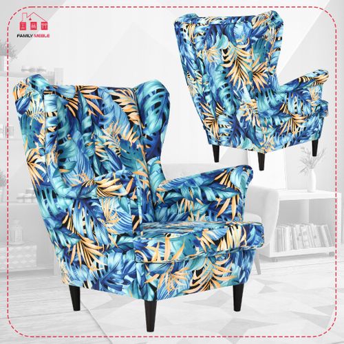 Fauteuil à Oreilles Ari Print - Style Scandinave, Décoratif Et Confortable