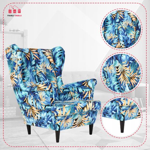 Fauteuil à Oreilles Ari Print - Style Scandinave, Décoratif Et Confortable