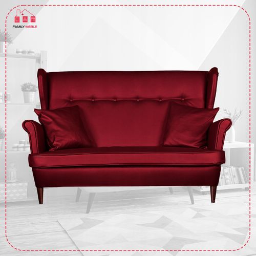 Canapé Scandinave à Oreilles En Similicuir, Non Convertible — Bordeaux