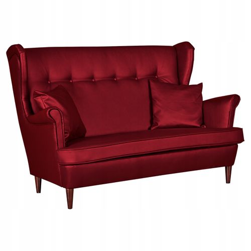 Canapé Scandinave à Oreilles En Similicuir, Non Convertible — Bordeaux