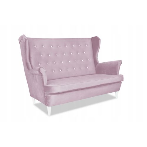Canapé Scandinave à Oreilles Diana — Family Mebl, Fixe (non Convertible), Rose Poudré