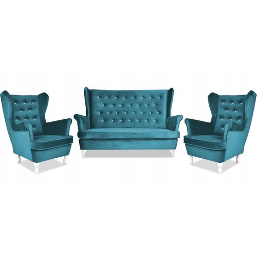 Diana — Canapé Scandinave à Oreilles Non Convertible, Turquoise