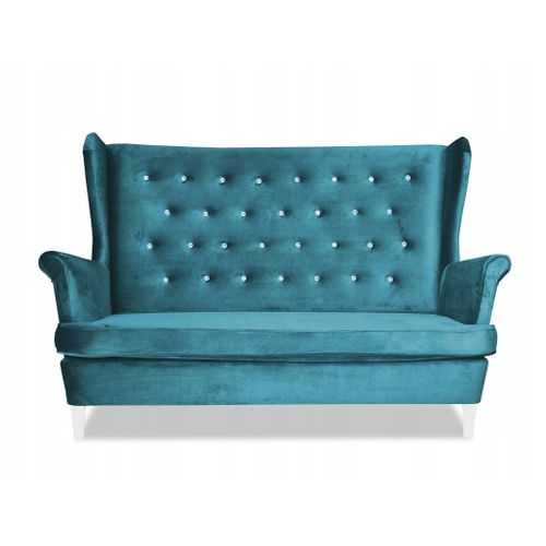 Diana — Canapé Scandinave à Oreilles Non Convertible, Turquoise