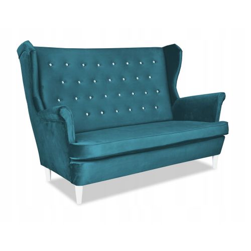 Diana — Canapé Scandinave à Oreilles Non Convertible, Turquoise