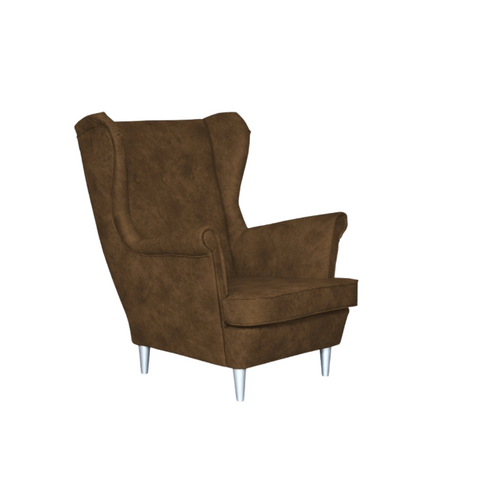 Fauteuil Scandinave En Similicuir, Style Ari — Marron Clair
