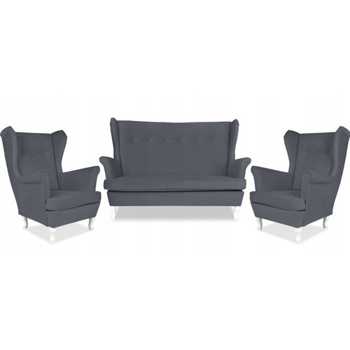 Ensemble De Salon Ari — Canapé Et Fauteuils à Oreilles Au Style Scandinave