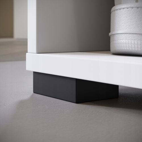 Armoire Entrée 90 Cm Miroir Étagères Tringle Blanc Mat