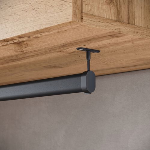 Armoire D’entrée Miroir + Assise + Étagères, Chêne Wotan Mat