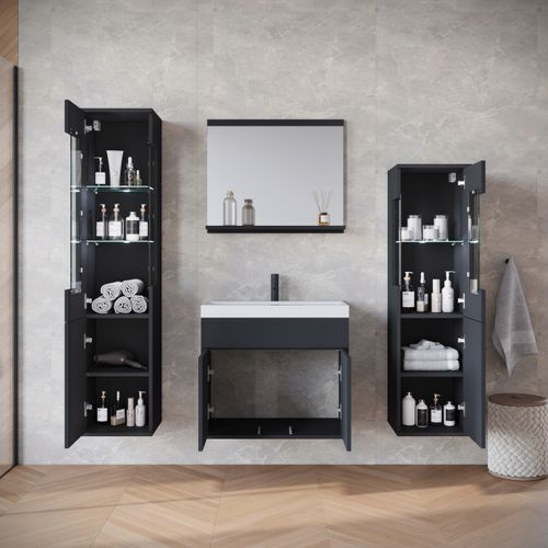 Table Basse 100 Cm 2 Étagères Chêne Wotan / Blanc Mat