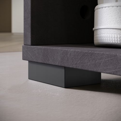 Armoire Entrée 90 Cm Miroir Étagères Tringle Matera / Châtaignier Mat