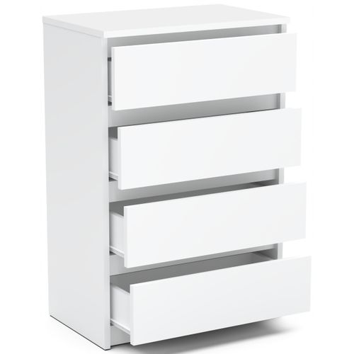 Commode Avec 4 Tiroirs 60 Cm — Blanc