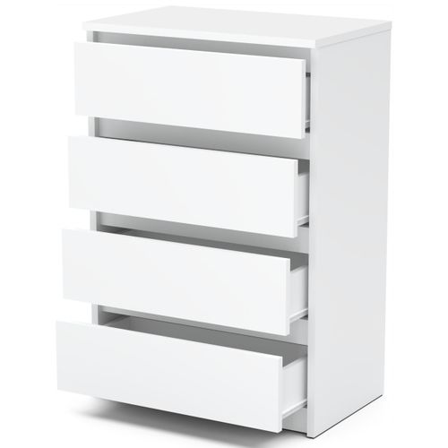 Commode Avec 4 Tiroirs 60 Cm — Blanc