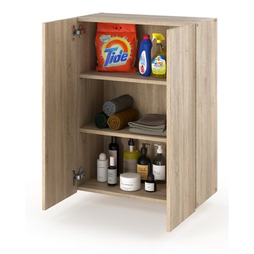 Armoire De Toilette Pour De Salle De Bain 60 Cm, Chêne Sonoma