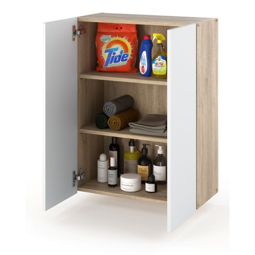 Armoire Murale 60 Cm – Chêne Sonoma Blanc