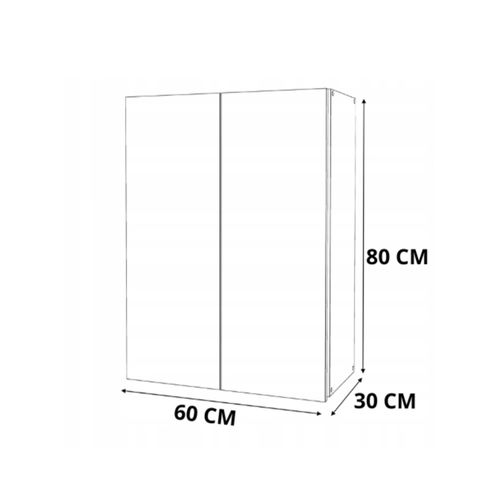 Armoire Murale 60 Cm – Meuble Haut Pour Salle De Bain - Noir