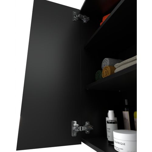 Armoire Murale 60 Cm – Meuble Haut Pour Salle De Bain - Noir