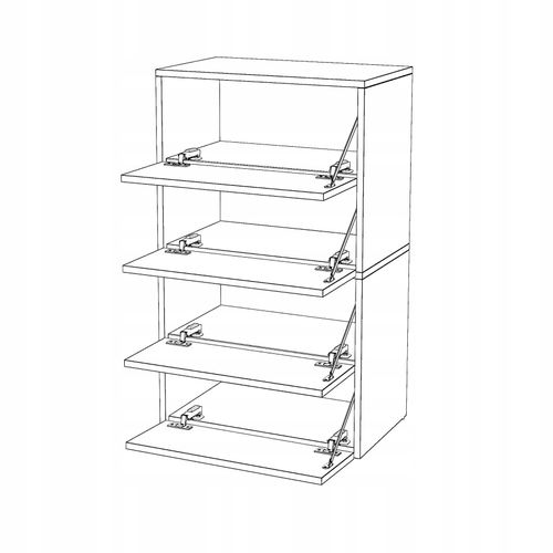 Meuble à Chaussures Blanc Mat 60x30x100cm – Étagère De Rangement Entrée Style Loft