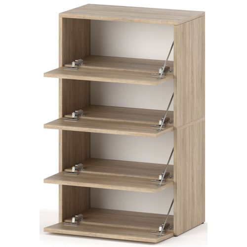 Meuble à Chaussures Chêne Sonoma  60x36x100cm – Étagère De Rangement Entrée Style Loft