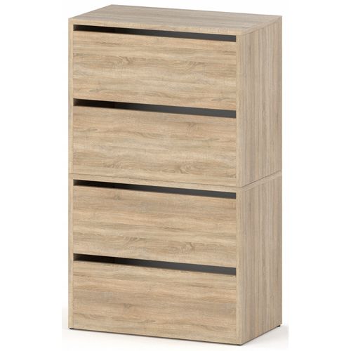 Meuble à Chaussures Chêne Sonoma  60x36x100cm – Étagère De Rangement Entrée Style Loft