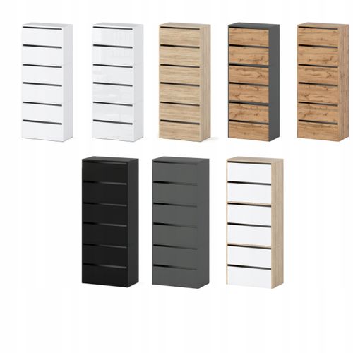 Meuble à Chaussures Étroit  Blanc Mat  60x36x150cm – Étagère Rangement Entrée