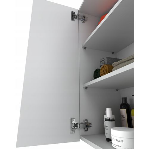 Armoire Murale 60 Cm – Meuble Haut Pour Salle De Bain - Blanc Brillant