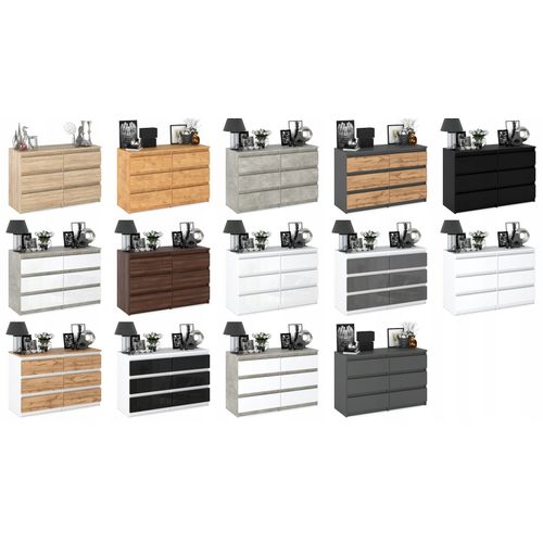 Commode Chêne Sonoma Avec 6 Tiroirs 100x71,5x33,5cm  Salon - Chambre -chifonnier