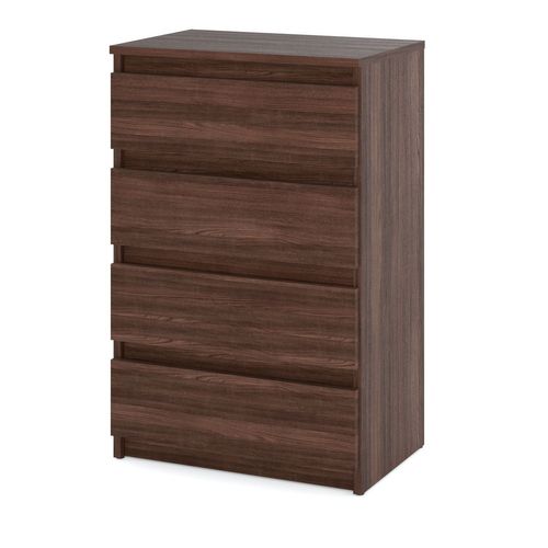 Commode à 4 Tiroirs 60 Cm - Chêne Wengé