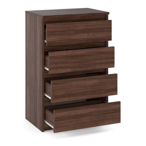 Commode à 4 Tiroirs 60 Cm - Chêne Wengé