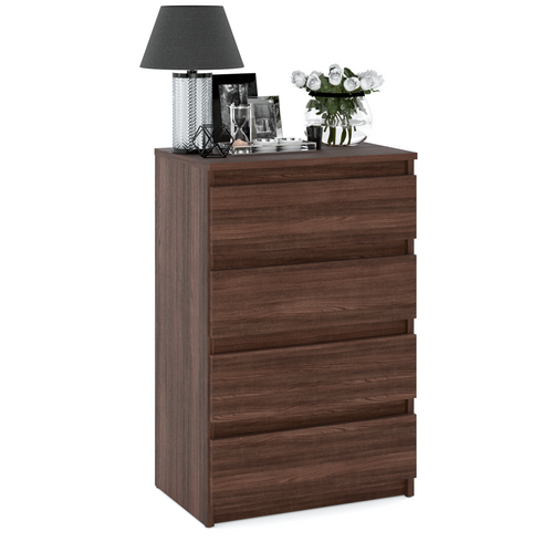 Commode à 4 Tiroirs 60 Cm - Chêne Wengé