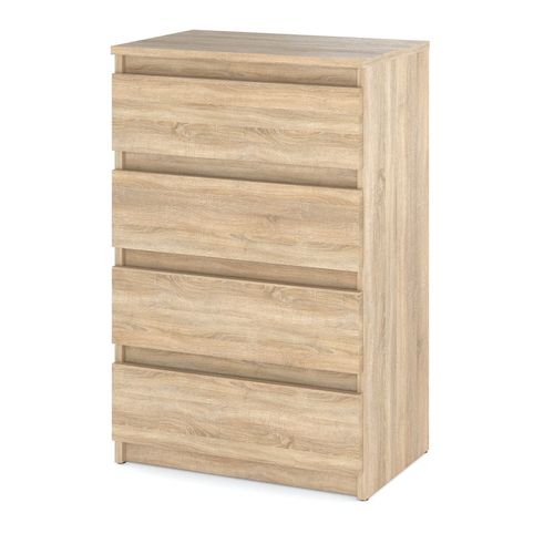 Commode Chêne Sonoma Avec 4 Tiroirs 60 Cm – Armoire Pour Salon Ou Chambre