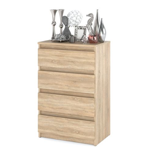 Commode Chêne Sonoma Avec 4 Tiroirs 60 Cm – Armoire Pour Salon Ou Chambre