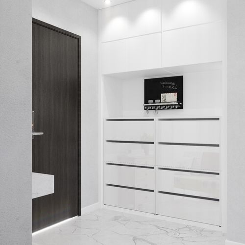 Grand Meuble à Chaussures 120x36x100 Cm Blanc Brillant  20paires– Haut Rangement Étagère Pour Entrée