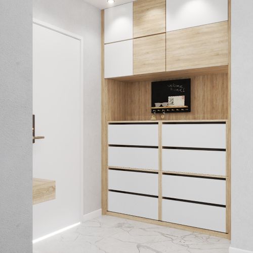 Grand Meuble à Chaussures 120x36x100Cm Blanc+ Chêne Sonoma 20paires– Haut Rangement Pour Entrée