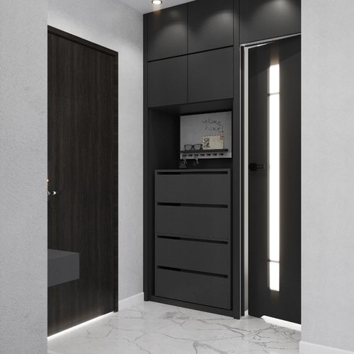 Meuble à Chaussures Gris 60x30x100cm -10 Paires – Étagère De Rangement Entrée Style Loft