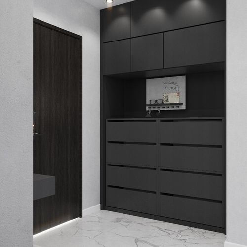 Grand Meuble à Chaussures 120x36x100 Cm Gris  20paires– Haut Rangement Étagère Pour Entrée