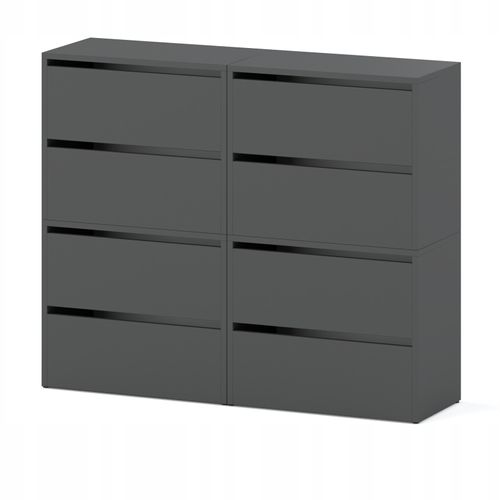 Grand Meuble à Chaussures 120x36x100 Cm Gris  20paires– Haut Rangement Étagère Pour Entrée