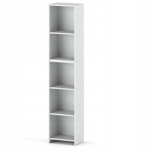 Bibliothèque - Étagère Multifonction Blanche 5 Niveaux 40x30x189cm