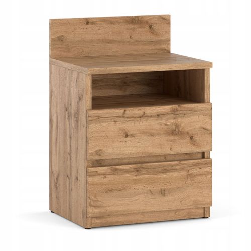 Table De Chevet Wotan 40 cm 2 Tiroirs 1 Étagère – Meuble De Chambre