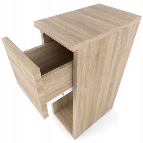 Table De Chevet Étroite 20 Cm Chêne Sonoma - Table De Nuit Avec 1 Tiroir Pour Chambre à Coucher