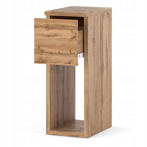 Table De Chevet Étroite Chêne Wotan 20 Cm Avec Tiroir, Style Loft, Table De Nuit Pour Chambre