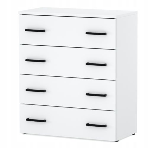 Armoire à Chaussures En Blanc 71x82,9x35 Cm – Meuble De Rangement Avec 4 Étagères