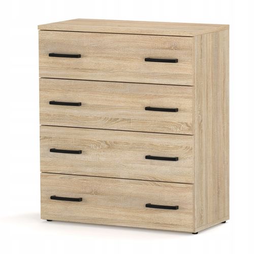 Armoire à Chaussures En Chêne Sonoma 71x82,9x35 Cm – Meuble De Rangement Avec 4 Étagères