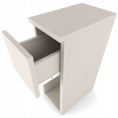 Table De Chevet Étroite 20 Cm Couleur Cachemire Beige, Petite Table De Nuit Pour Chambre