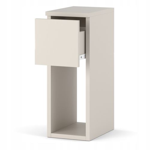 Table De Chevet Étroite 20 Cm Couleur Cachemire Beige, Petite Table De Nuit Pour Chambre