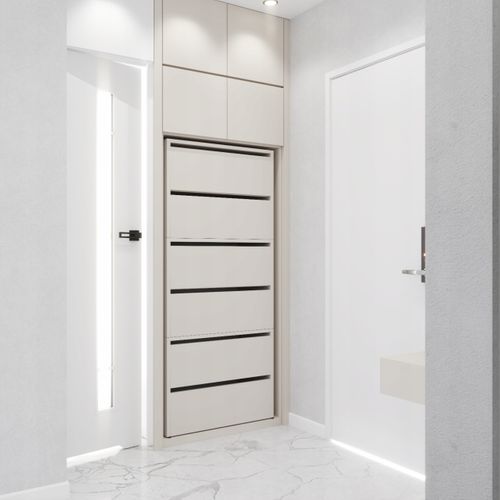 Meuble à Chaussures Étroit Cachemire 60x36x150cm 15paires – Étagère Rangement Entrée