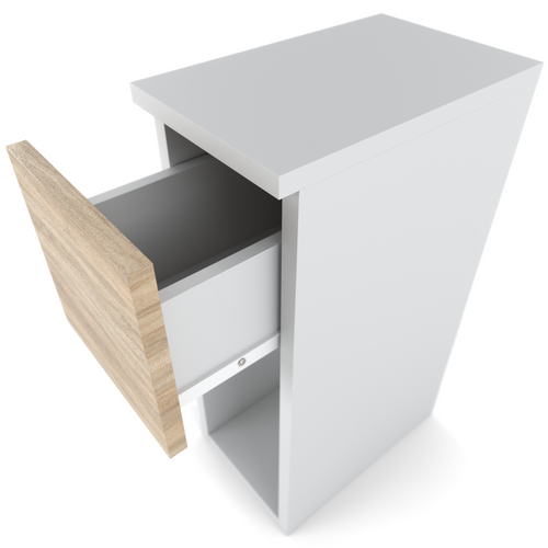 Table De Chevet Étroite 20 Cm Blanc Sonoma - Table De Nuit Pour Chambre Loft