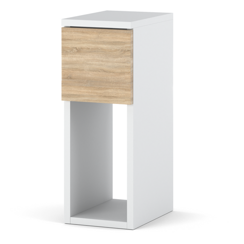 Table De Chevet Étroite 20 Cm Blanc Sonoma - Table De Nuit Pour Chambre Loft